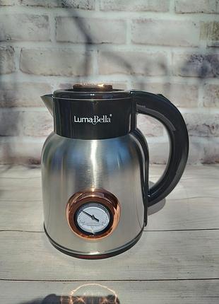 Электрочайник luma bella lb-59034 из нержавеющей стали 2.1 л 1500 вт стальной
