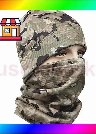 Bs комплект шапка-баф флисовая best mix jy-139 camouflage cp bas77/n