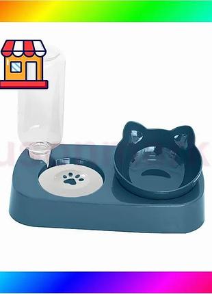 Bs миска для котов best mix с поилкой taotaopets 119906 indigo 22*28*14см bas77/n