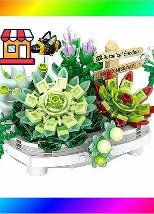 Bs 3d конструктор набор best mix строительных блоков loz 1660 вечный цветок суккуленты в горшке 389 де bas77/n