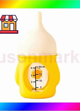 Bs бутылка для кормления best mix молоком котят и щенков 2404spbl8061 80 мл с соской yellow bas77/n