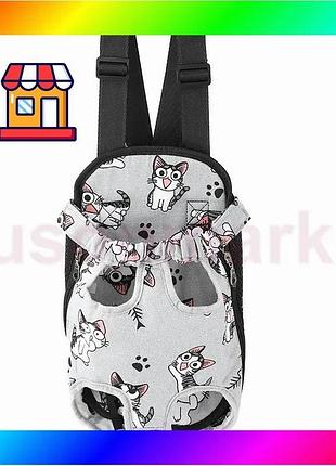 Bs рюкзак-кенгуру для тварин best mix sy210814 cat gray l bas77/n
