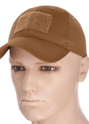 Бейсболка тактична m-tac flex ріп-стоп velcro coyote brown size s/m