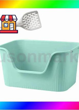 Bs туалет для кішок best mix з лопаткою taotaopets 262207-40 blue bas77/n