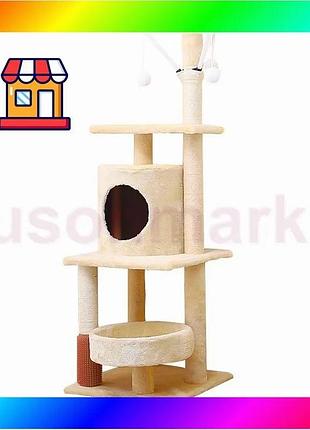 Bs когтеточка taotaopets y0006 best mix лежак с игрушками для кота 115 см bas77/n