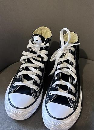 Високі кеди converse chuck taylor all star у чорному кольорі (модель m9160)