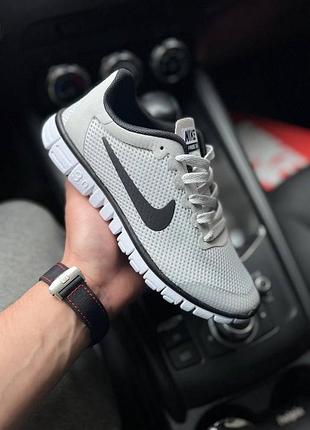 Кроссовки мужские nike free run 3.0 light gray