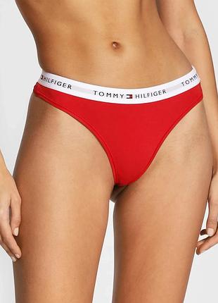 Стрінги tommy hilfiger чорнові труси трусики бразиліана на низькій середній посадці талії томмі томі хілфігер халфаєр