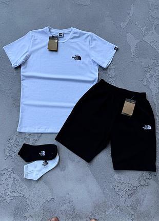 Костюм the north face футболка шорты 2 пары носков в подарок