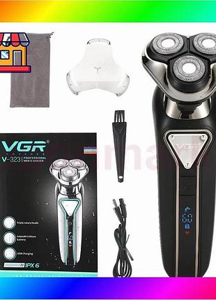 Bs електробритва чоловіча vgr best mix v-323 usb 5вт чорний bas77/n