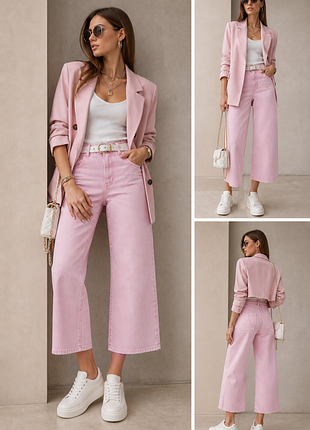 Укороченные пудровые джинсы от marc cain