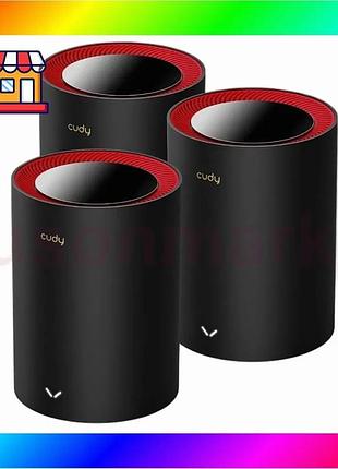 Bs маршрутизатор wifi mesh-система best mix wifi 6 2.5g cudy m3000 двухдиапазонный ax3000 (3-pack) чер bas77/n