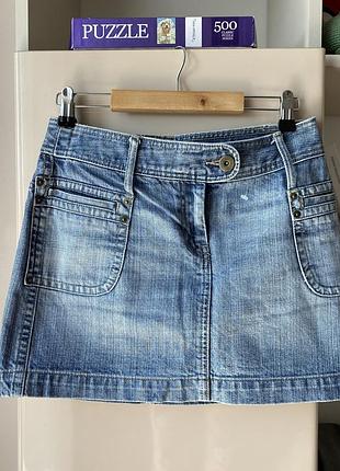 Джинсовая юбка y2k h&m не diesel levis acne studios