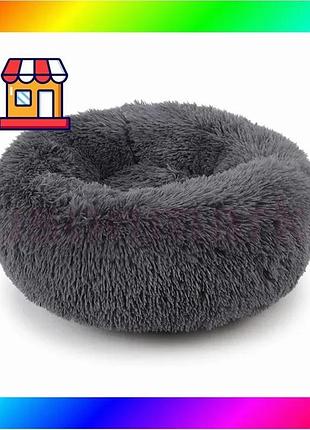 Bs лежак пуфик для best mix котов собак круглый 552201 s dark grey bas77/n