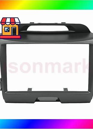 Bs переходная рамка kia best mix sportage 3 (sl) 2010-2016 9" (ki 072n) black bas77/n