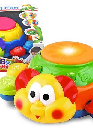 Каталка 35258 "жучок" озвучена, со светом, в коробке р.25x24,5x10 см yg toys