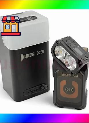 Bs фонарь wuben x3 best mix edc 700лм с красным светом с беспроводной зарядкой черный bas77/n