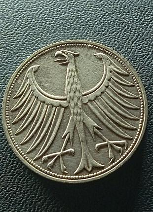 5 марок германия 1968 серебро