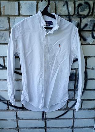 Polo ralph lauren рубашка белая