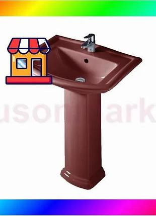 Bs раковина rak ceramics best mix washington комплект с ножкой 760x540x830мм бордовый bas77/n