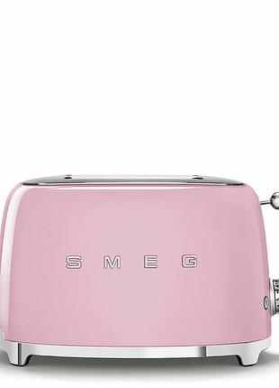 Тостер smeg (tsf01pkeu) retro style 50's - 2 тости - рожевий, рожевий