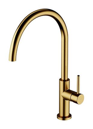 Смеситель для кухни omnires y brushed gold (y1251glb) золотой матовый