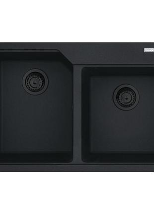 Кухонная мойка franke urban ubg 620-78 black edition (114.0699.237) гранитная - врезная - чёрный матовый - (пластиковый коландер в