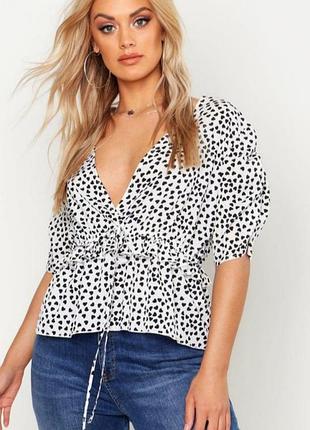 Boohoo, женская блуза с коротким рукавом большой размер 4xl