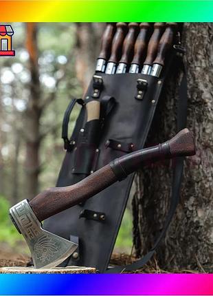 Bs подарочный набор шампуров best mix в кожаном чехле индеец bs39 gorillas bbq bas77/n