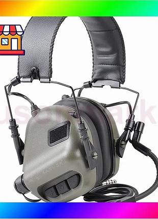 Bs тактические активные наушники best mix earmor м32 fg оливковый bas77/n