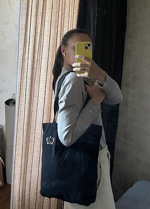 Шопер-tout “god damn”. eco torba. сумка.  36*34,5 см. (ручки: 29 см) чорна. бавовняна.