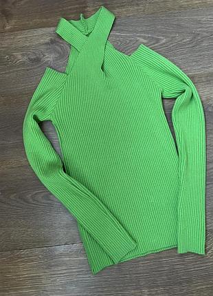 Оригінальна жіноча кофта з відкритим плечем розмір універсальний s/m/l