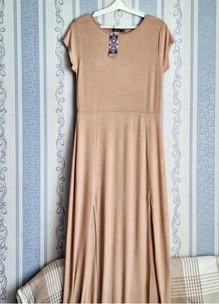 Новое длинное вискозное платье boohoo