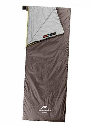 Спальник naturehike summer lw180 (nh21msd09) +15°c - правый - 190см - коричневый