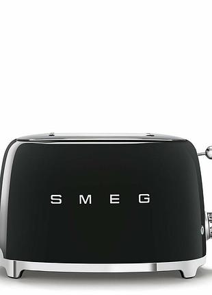 Тостер smeg (tsf01bleu) retro style 50's - 2 тости - чорний, чорний
