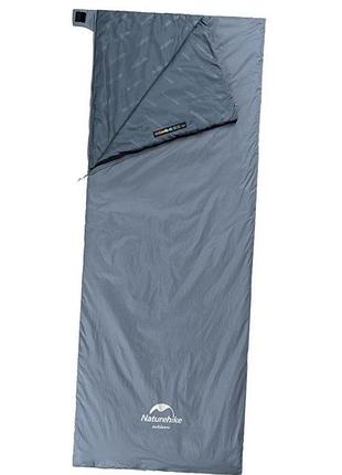 Спальник naturehike summer lw180 (nh21msd09) +15°c - левый - 190см - серо-синий