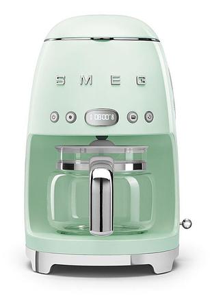 Кофеварка капельная smeg (dcf02pgeu) retro style 50's - светло-зеленый