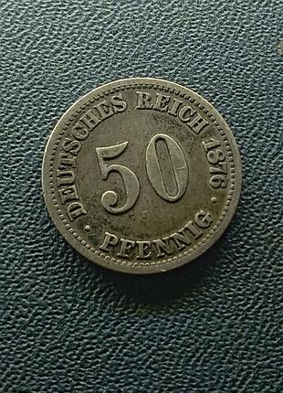 50 пфеннигов германия 1876 серебро
