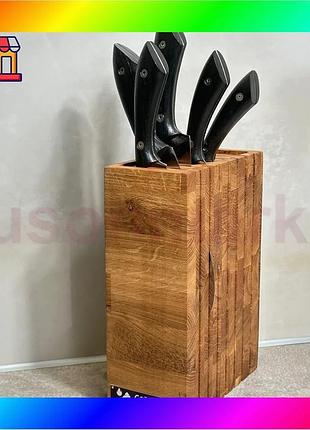 Bs подставка для ножей best mix деревянная торцевая ds12 bas77/n