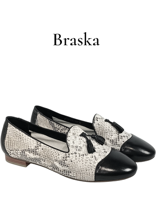 Шкіряні жіночі лофери braska