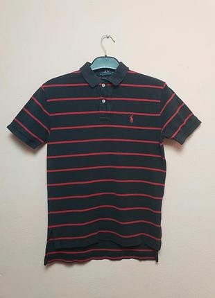 Мужское черное поло polo ralph lauren размер s/m