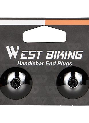 Заглушки west biking yp0804058 black в руль велосипеда металл