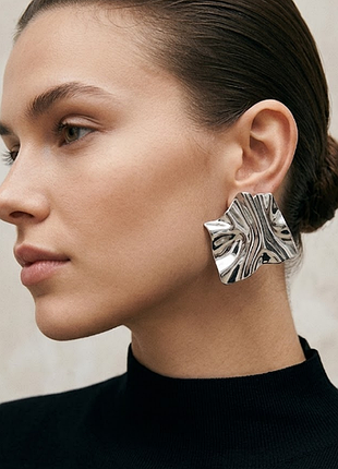 Трендовые геометрические серьги нержавеющая сталь stainless steel