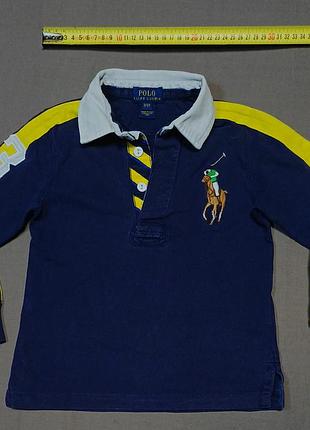 Плечи 28 см polo ralph lauren 
size 3/3t темносиний поло с длинным рукавом как у chief keef