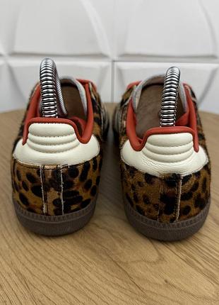 Оригінальні кросівки adidas originals samba og із леопардовим