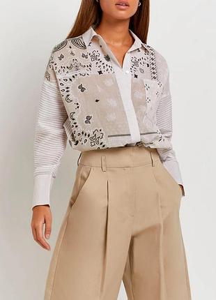 Блузка женская river island рубашка из легкого тонкого хлопка m l