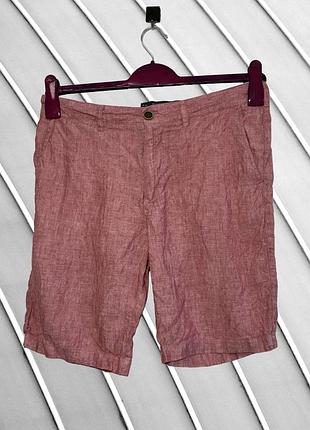 Мужские льняные шорты primark свободные летние шорты 100% лен песочные бежевые шорты как новые размер m w32 48 качественные натуральные шорты праймарк оригинал