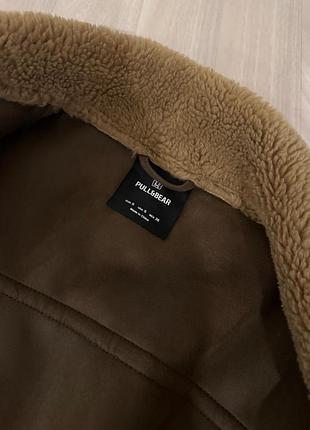 Стильняная дубленка pull &amp; bear 5