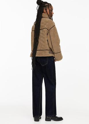 Стильняная дубленка pull &amp; bear 8
