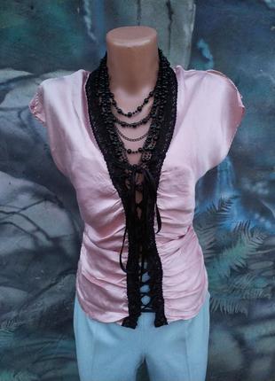 Блуза бельевой стиль 100%шелк шелковая